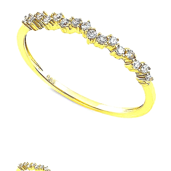 Real 14 KT gold with real diamonds ring